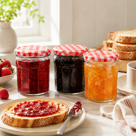 Wide Mouth Glass Jam Jars 324ml – Set of 12